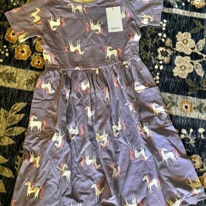 Quince Lavender Unicorn Kids Dress